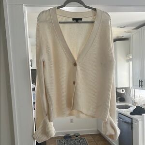 Cream Button-Up Women's Sweater